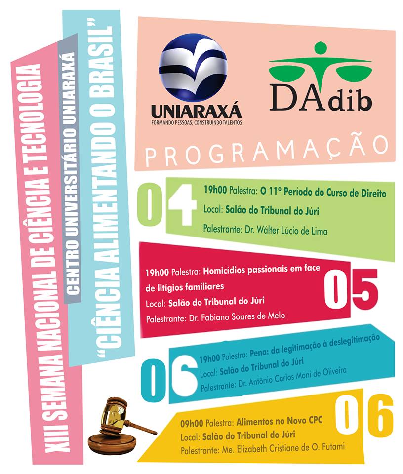SEMANA DE CIÊNCIA E TECNOLOGIA DO UNIARAXÁ