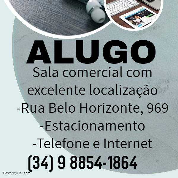Anúncio de aluguel de sala