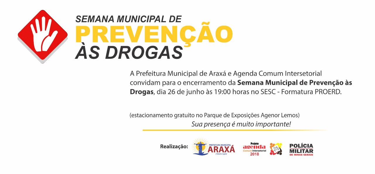 Convite: Semana Municipal de Prevenção ás Drogas 