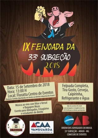 IX Feijoada OAB Araxá - 15/09/2018