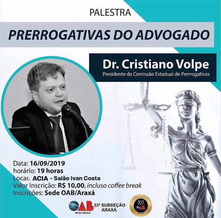 PALESTRA PRERROGATIVAS DO ADVOGADO