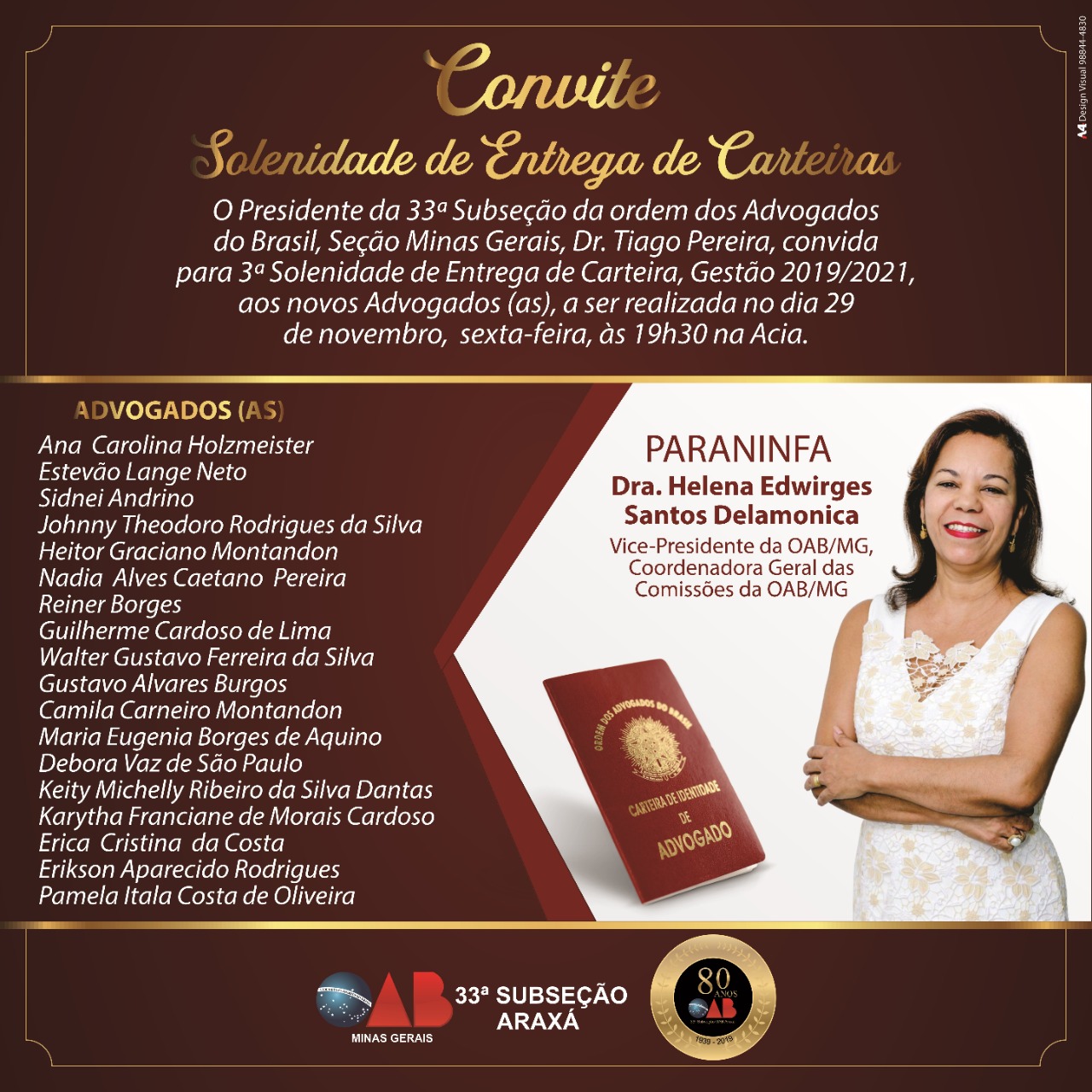 SOLENIDADE DE ENTREGA DE CARTEIRAS