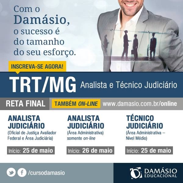 TRT-MG. MATRÍCULAS ABERTAS!!!