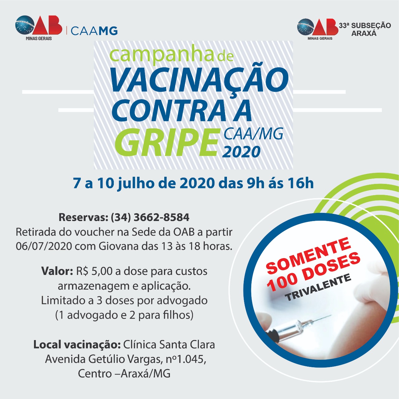 Vacina contra a Gripe-  Dependentes.