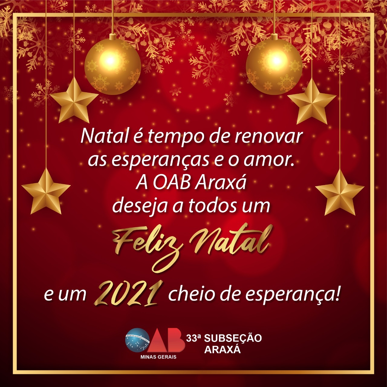 Mensagem de Natal - OAB/Araxá