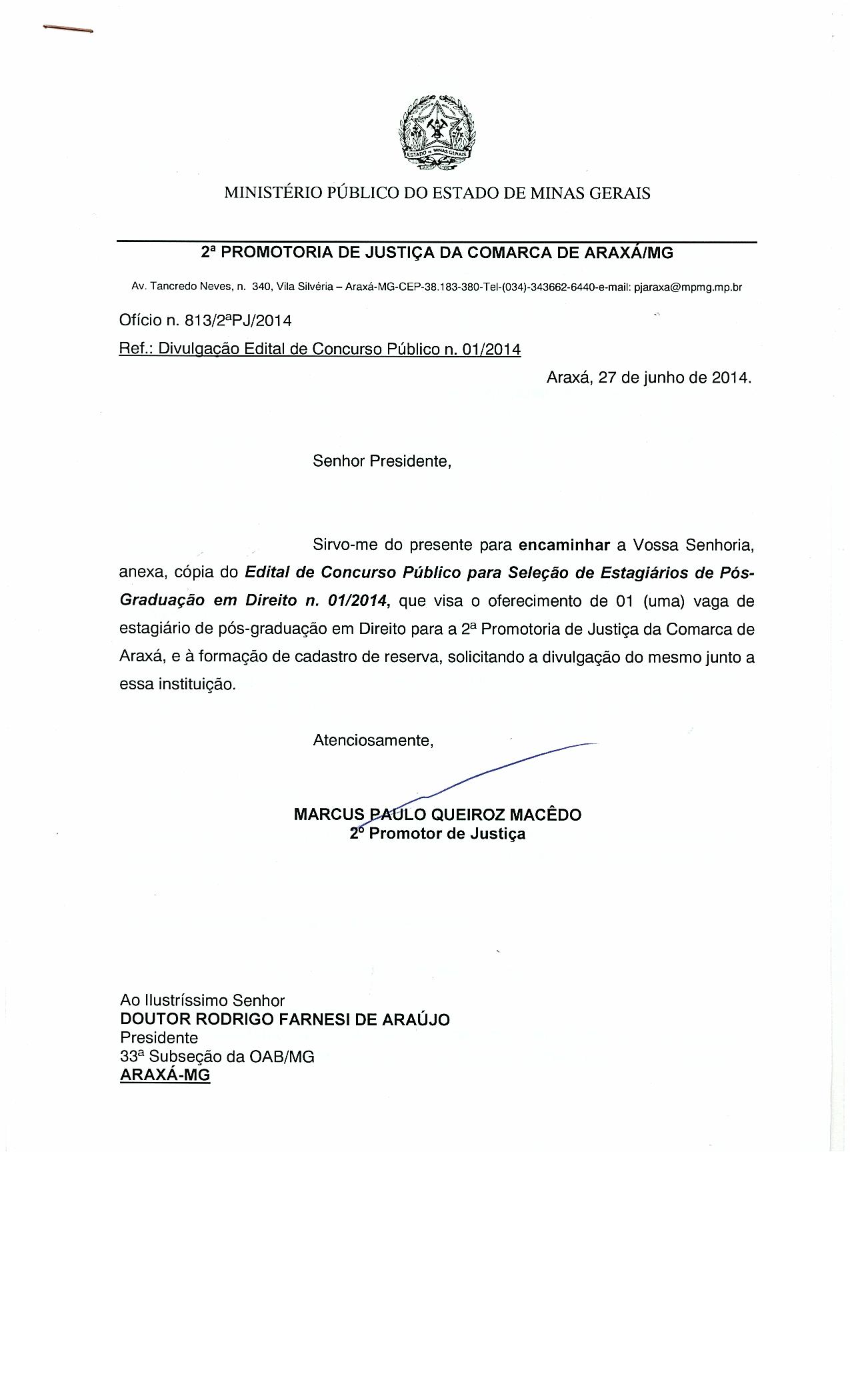 Edital de Concurso Público para Seleção de Estagiários